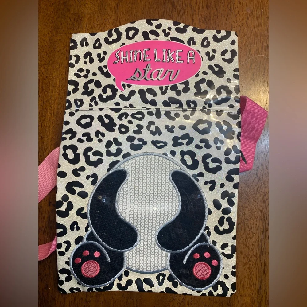 Justice panda messenger bag. Perfect for iPad or Chromebook.
